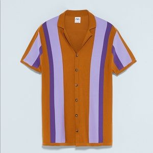 Zara man sweater polo in orange, great!